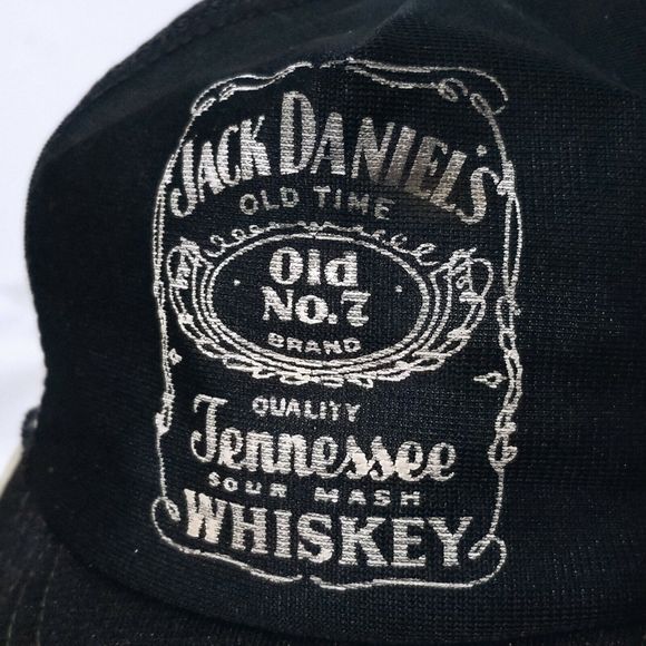 Vintage 3 STRIPE JACK DANIELS Trucker Made In USA SnapBack Hat OLD NO 7 MESH Cap - Picture 3 of 10
